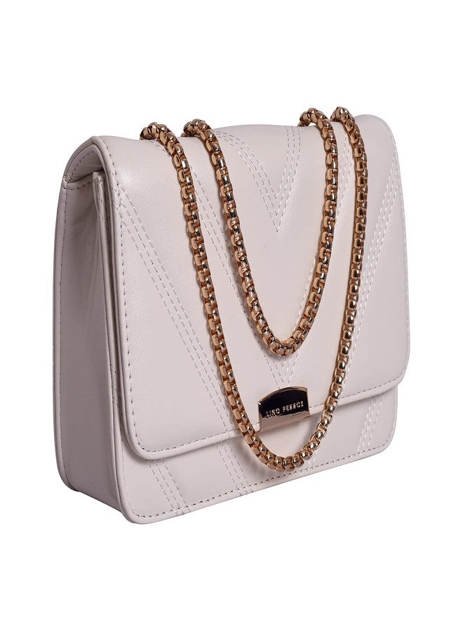 Lino Perros Women White Coloured Sling Bag - Image 3